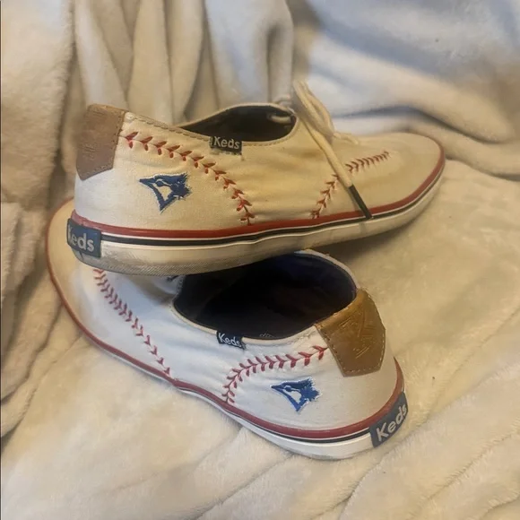 Keds Cream and red Toronto Blue Jays Sneakers size 19 - Picture 2 of 8
